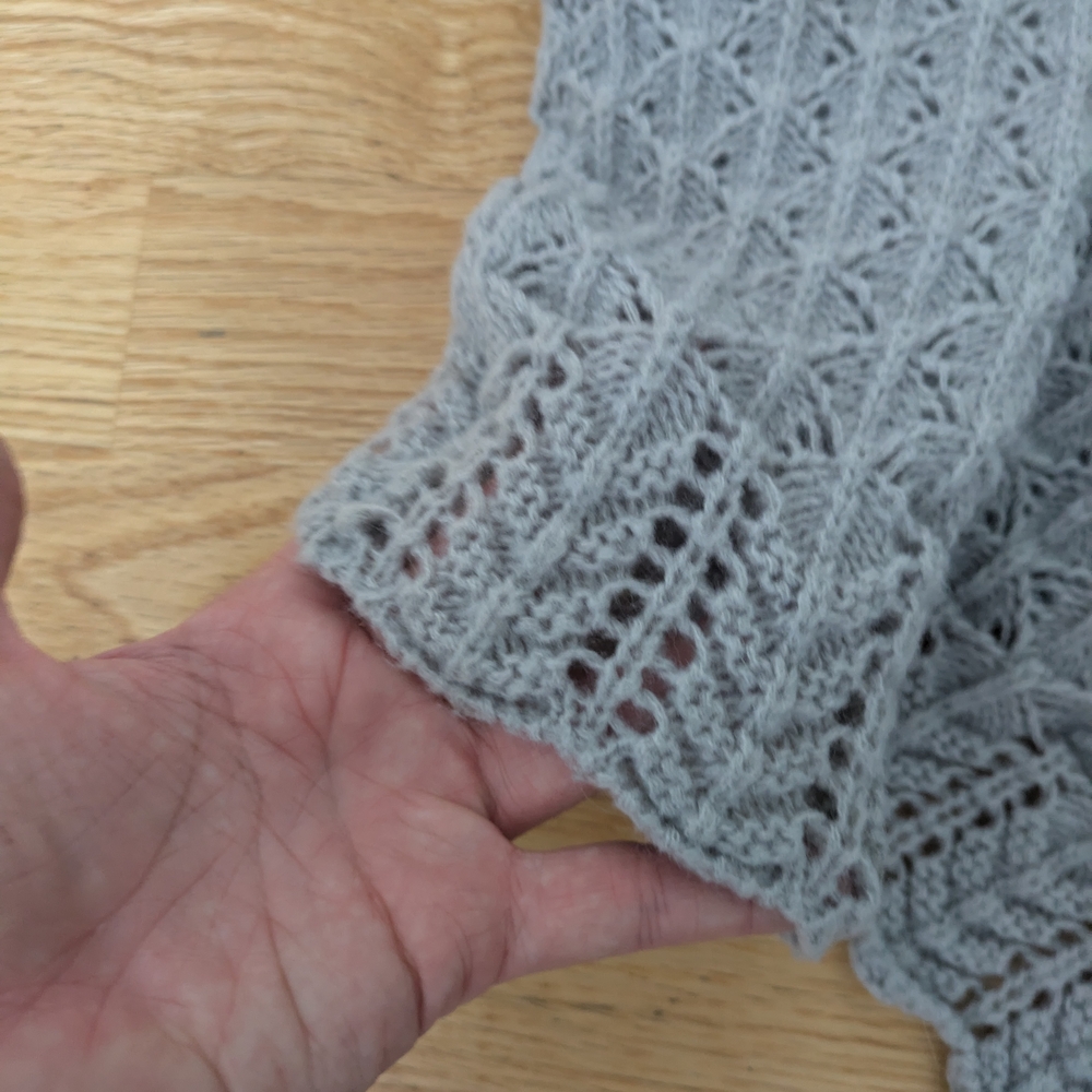 Gray Knite Women's Cropped Cardigan - Picture 3 of 5